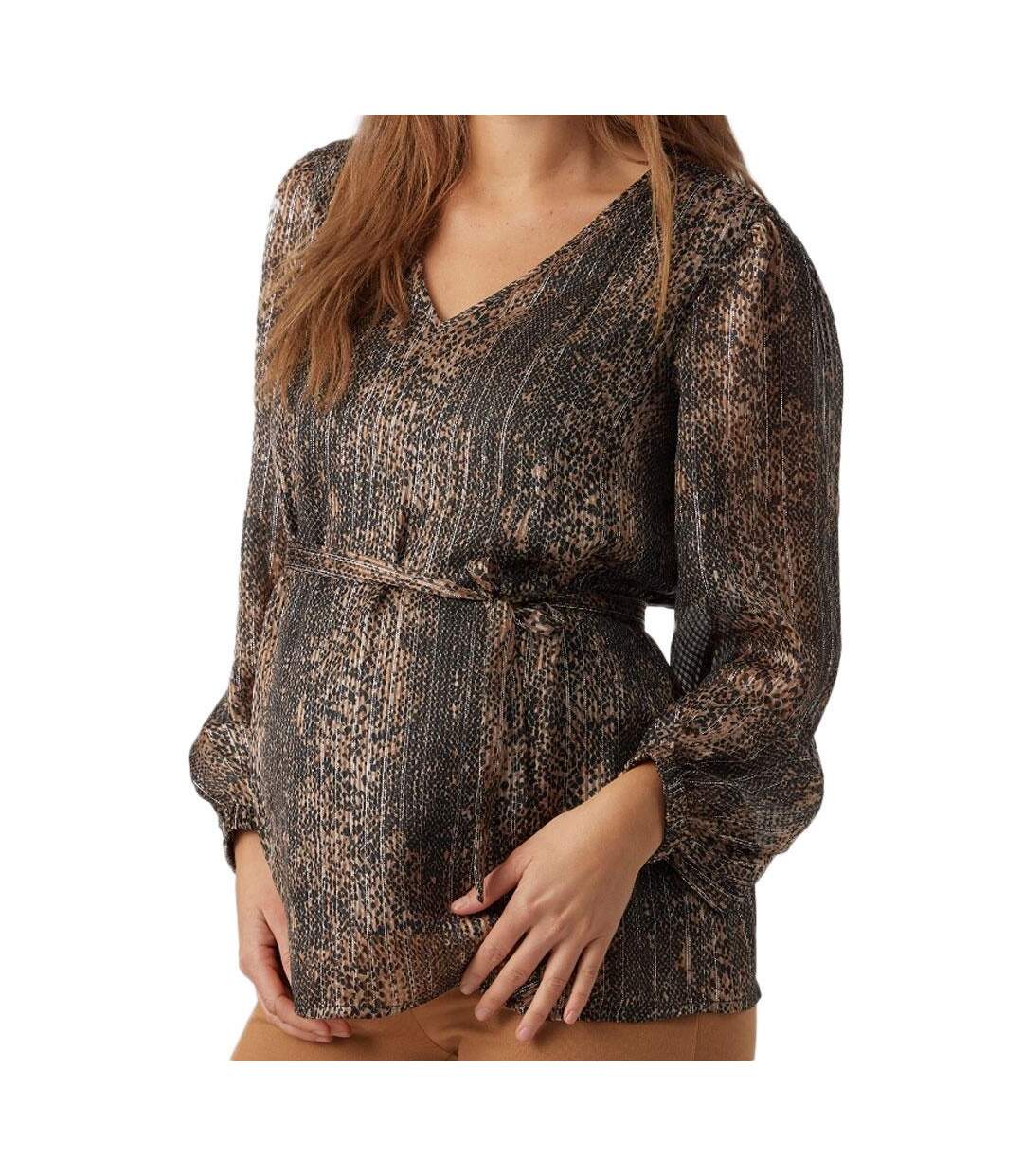 Blouse de Grossesse Noir/Marron Femme Vero Moda Maternity 20018589 - L