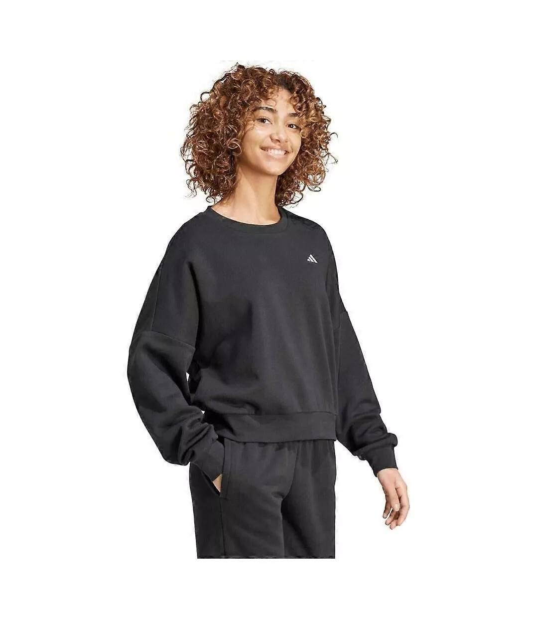 Sweat Style Logo Essentials Femme Noir Adidas-1