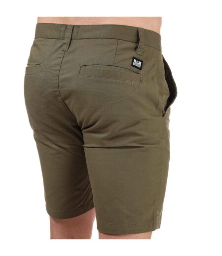 Mens Dillenger Cotton Twill Shorts Khaki Weekend Offender