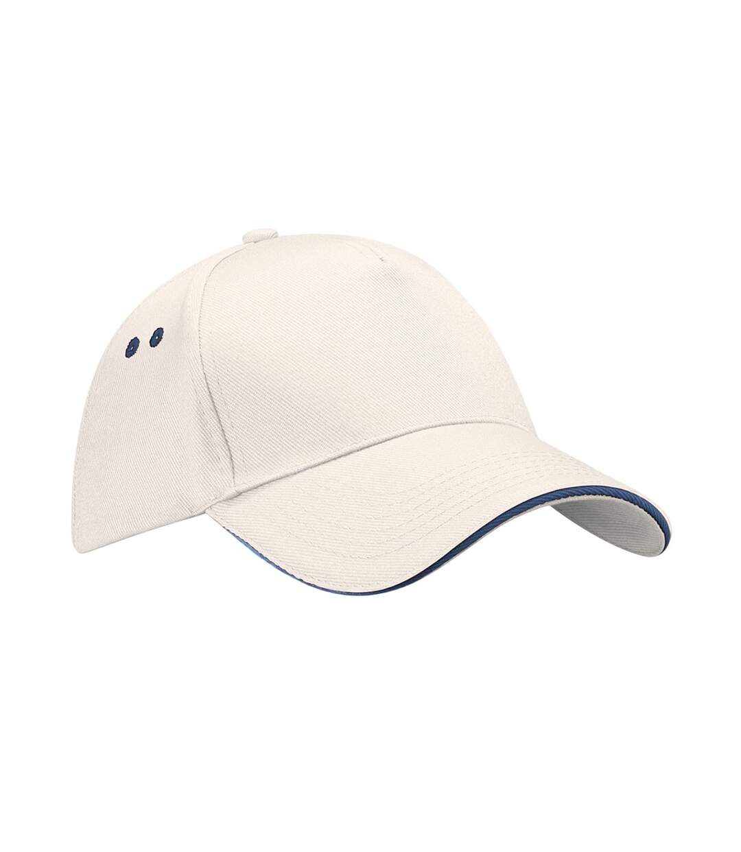 Casquette de baseball gris clair / bleu marine Beechfield-1