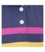 Womens/ladies Striped Button Neck Sweatshirt Multicoloured Lazy Jacks-3