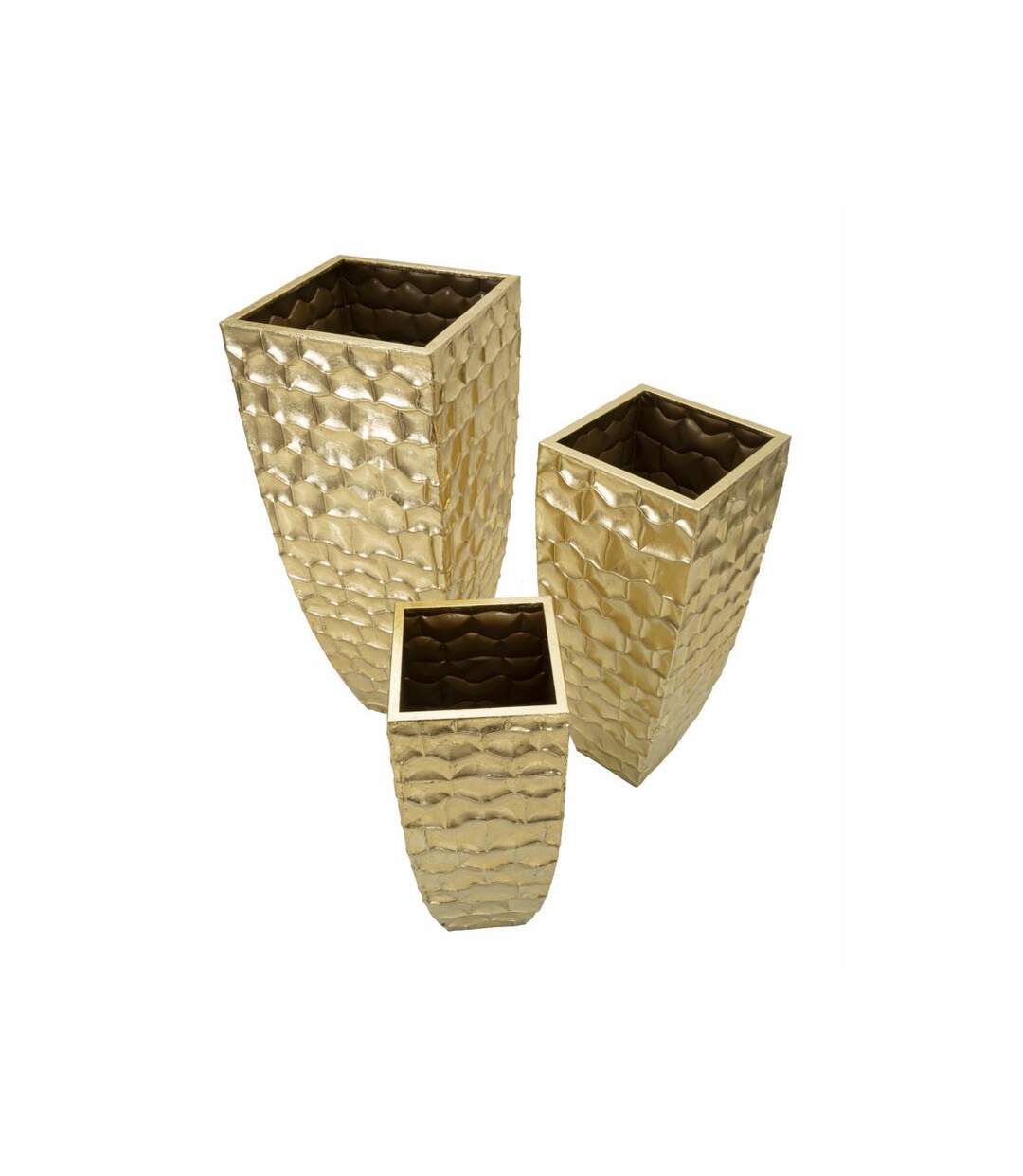 Lot de 3 Vases en Métal Glody 94cm Or-2