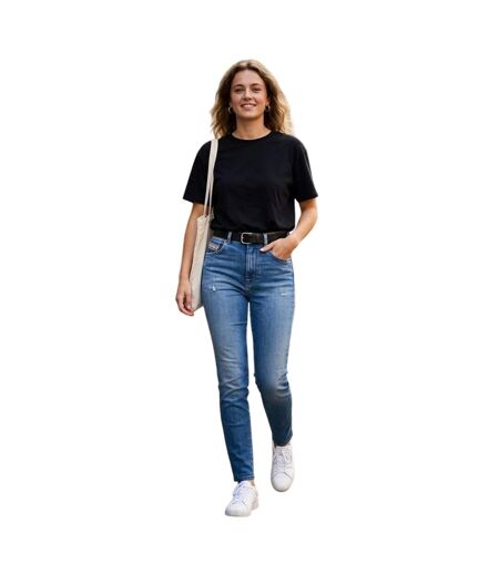 Womens/ladies Slandy Denim High Rise Straight Jeans Blue Denim Diesel