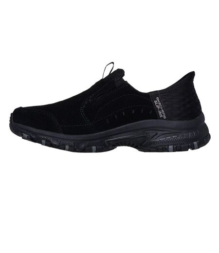 Womens/ladies Sunapee Rugged Leather Boots Black Skechers