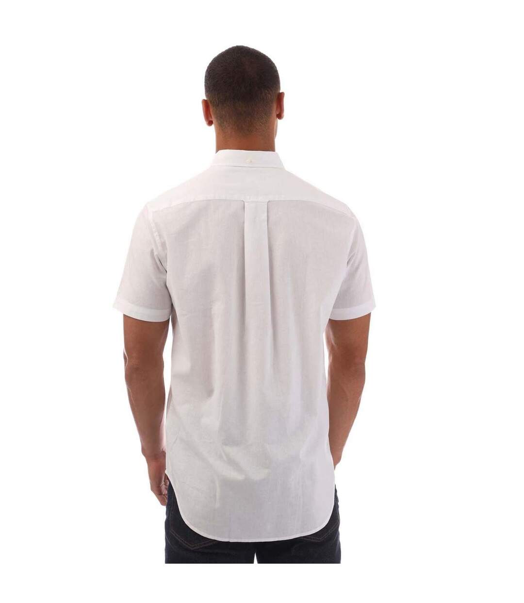 Chemise Manches Courtes Homme Blanc Gant-3