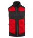 Gilet sans manches hybride extensible - Homme - TRA914 - rouge et noir