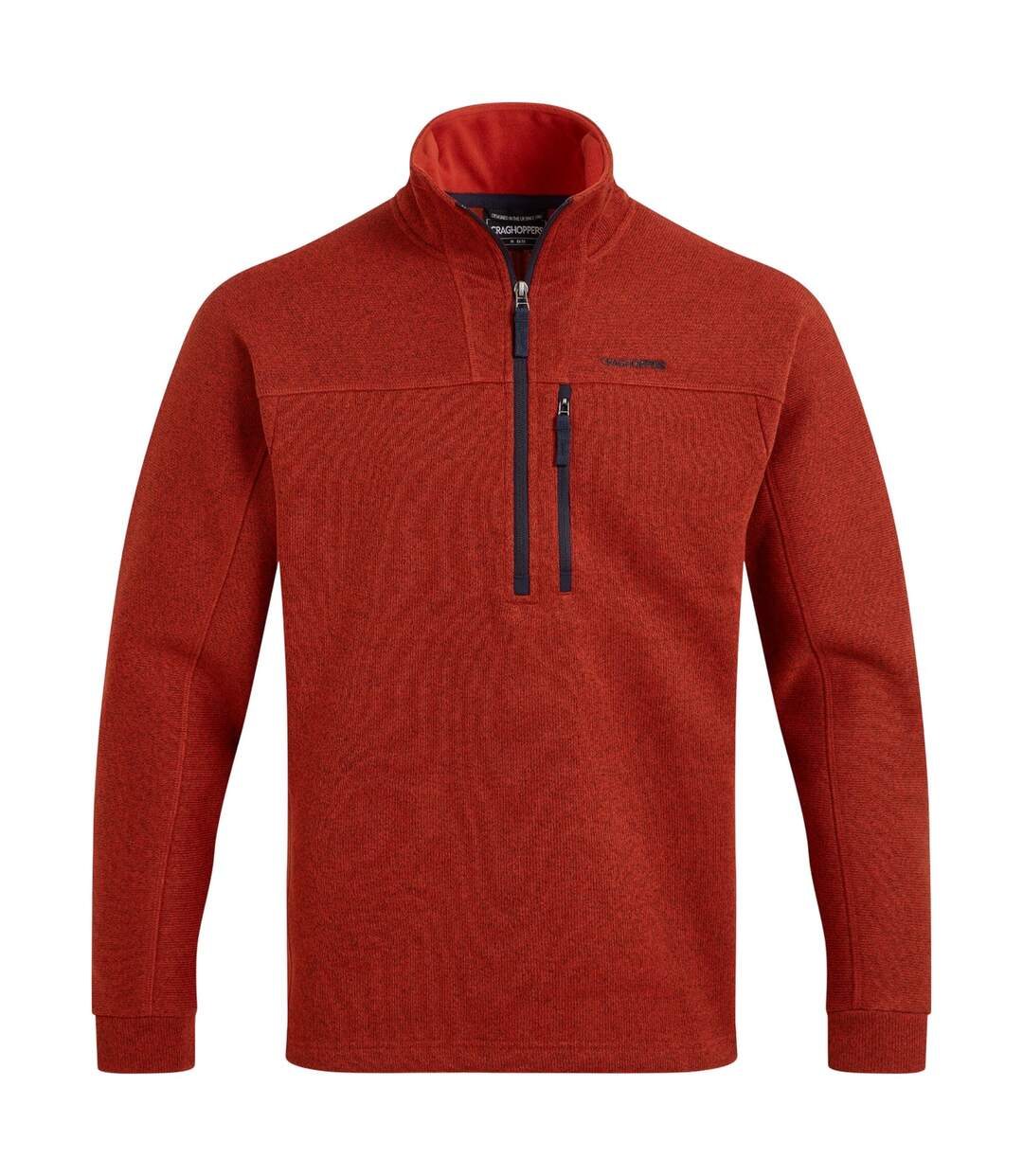 Mens torney ii marl half zip fleece top carnelian/orange Craghoppers-1