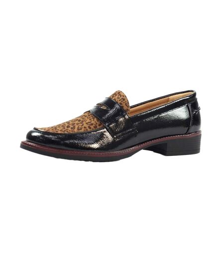 Chaussures Motif/style Verni Titan Femme Noir Lunar