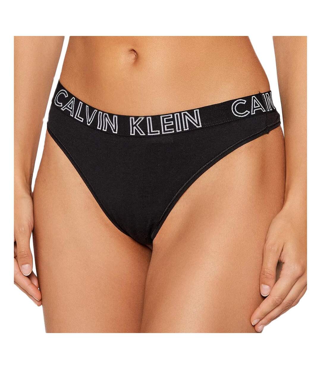 String Noir Femme Calvin Klein Jeans Thong - L-1