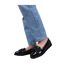 Womens/ladies alpha bow detail extra wide loafers black Where´s That From