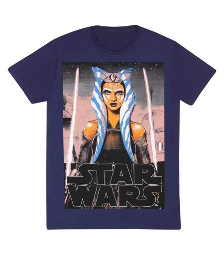 Star Wars Unisex Adult Blades T-Shirt (Navy)