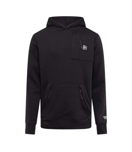 Mens Portville Logo Hoodie Black Crosshatch