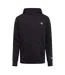 Mens Portville Logo Hoodie Black Crosshatch-1