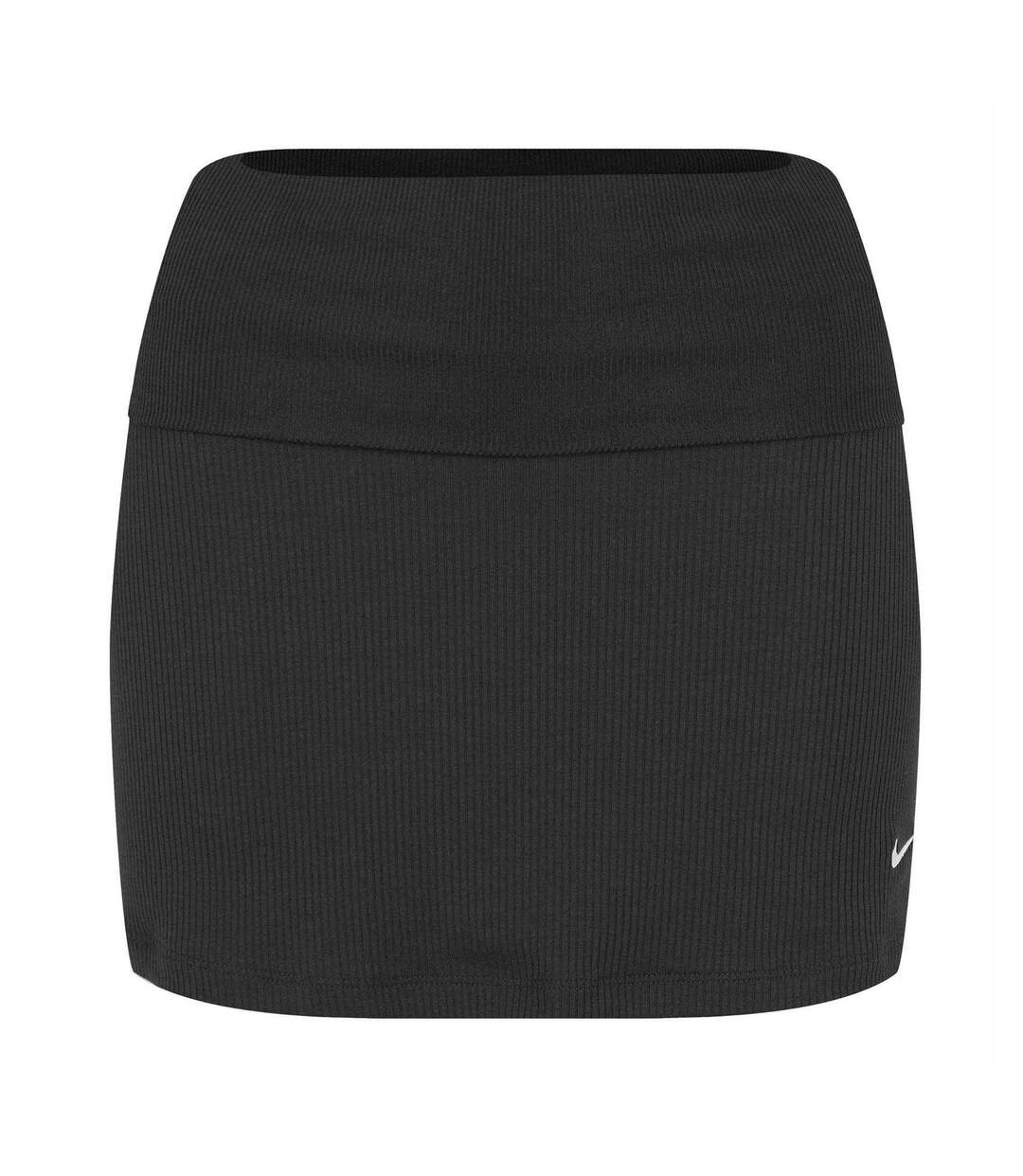 Mini Jupe Motif/style Côtelé Femme Noir Voile Nike-1