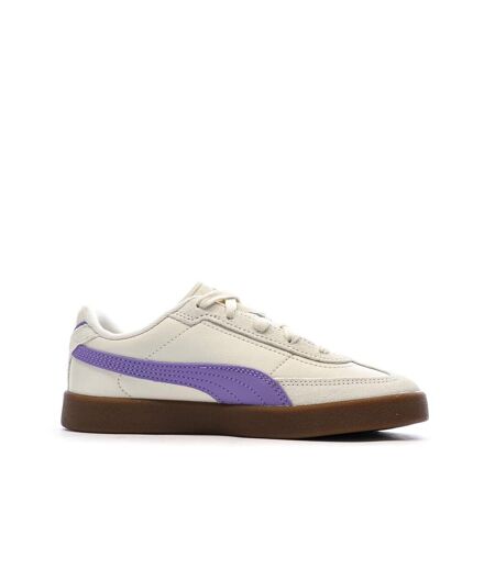 Basket ecru/violet femme puma club ii era