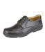 Roamers Mens Leather Wide Fit 4 Eye Deluxe Casual Shoes (Black) - UTDF1691