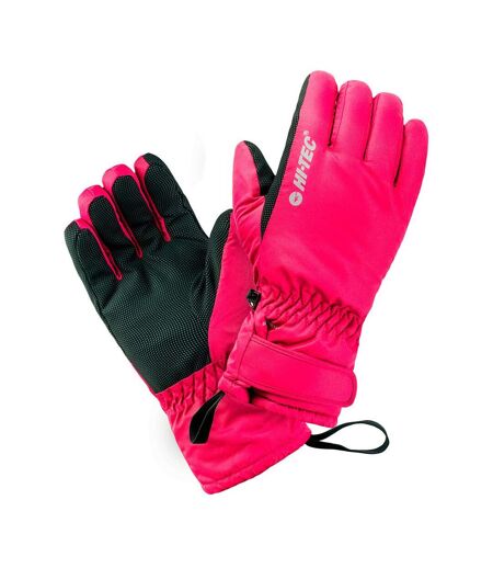 Hi-Tec Womens/Ladies Galena Contrast Ski Gloves (Sangria Pink/Black)