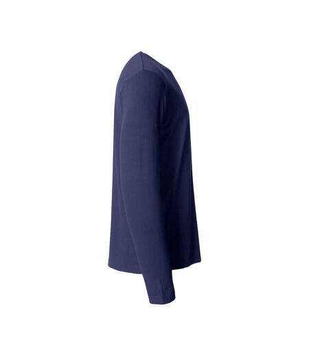 T-shirt Basic Homme Bleu Marine Foncé Clique