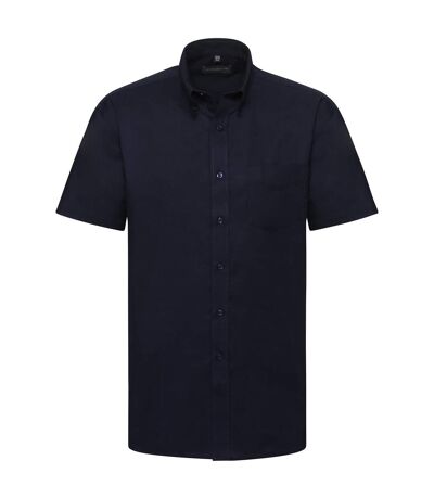Mens Oxford Formal Shirt Bright Navy Russell Collection