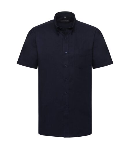 Mens Oxford Formal Shirt Bright Navy Russell Collection