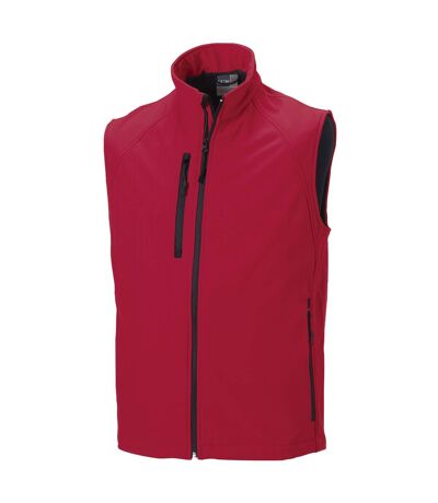 Russell Mens 3 Layer Soft Shell Gilet Jacket (Classic Red) - UTBC1513