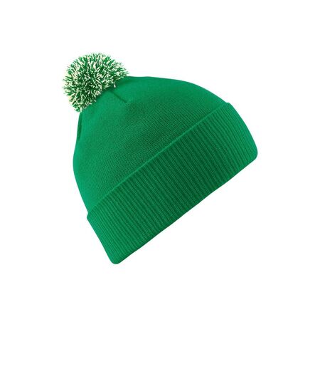 Bonnet Snowstar Unisexe Vert Blanc Beechfield