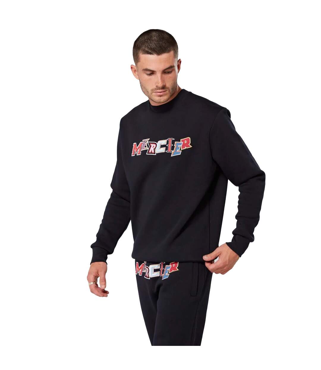 Sweat anonymous homme bleu marine Mercier-4