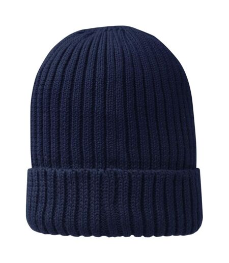 Unisex adult ives organic cotton beanie navy Elevate