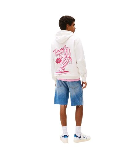 Mens Jeans Genie Cotton Hoodie Ecru Tommy Jeans