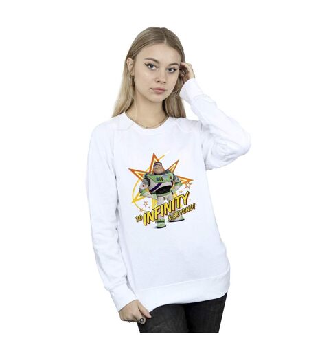 Disney Sweatshirt Womens/Ladies Toy Story Buzz To Infinity (Blanc) - UTBI41939