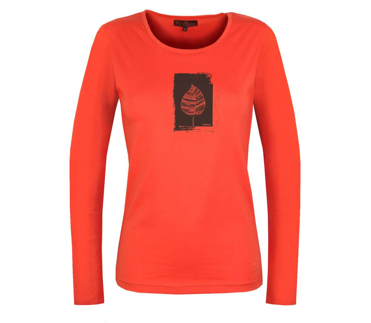 Mayflower NIKKI1 : Tee-shirt manches longues orange en coton au style vitaminé-5