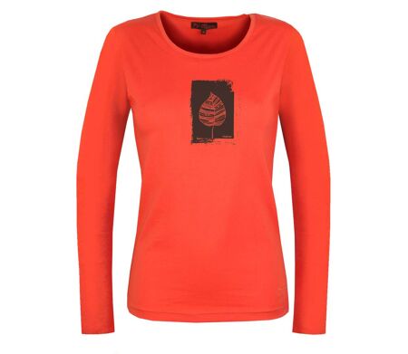 Mayflower NIKKI1 : Tee-shirt manches longues orange en coton au style vitaminé