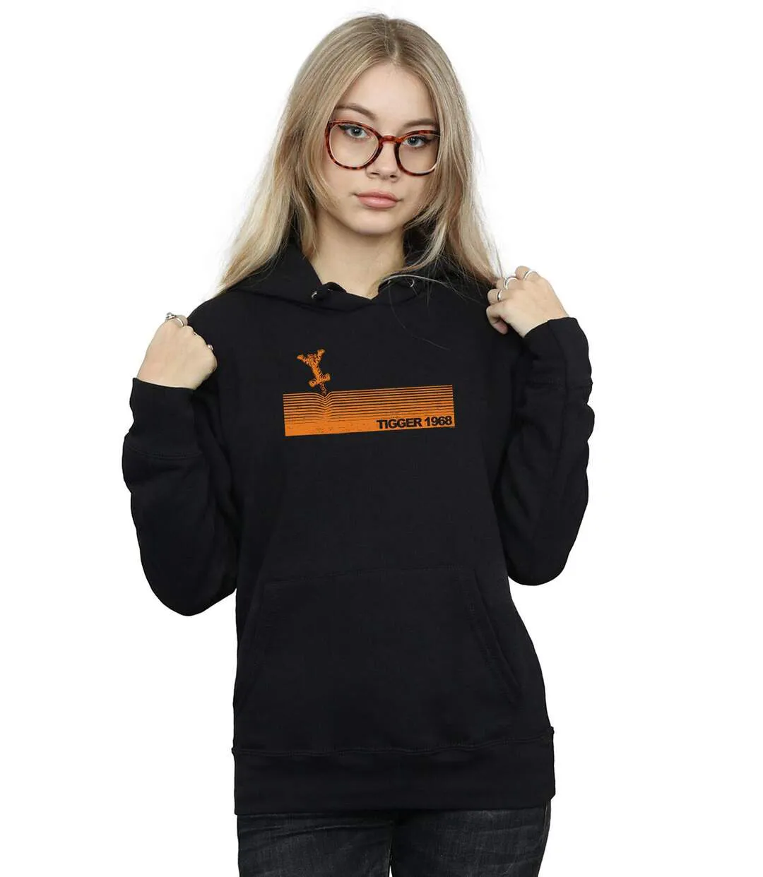 Disney - Sweat à capuche WINNIE THE POOH TIGGER - Femme (Noir) - UTBI15443-2
