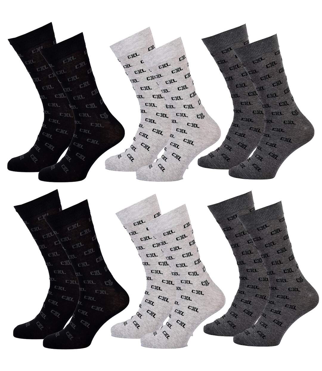 Chaussettes homme CHRISTIAN LACROIX en Coton -Assortiment modèles photos selon arrivages- Pack de 6 Paires CXL Motifs-1