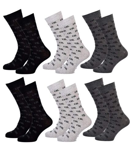 Chaussettes homme CHRISTIAN LACROIX en Coton -Assortiment modèles photos selon arrivages- Pack de 6 Paires CXL Motifs