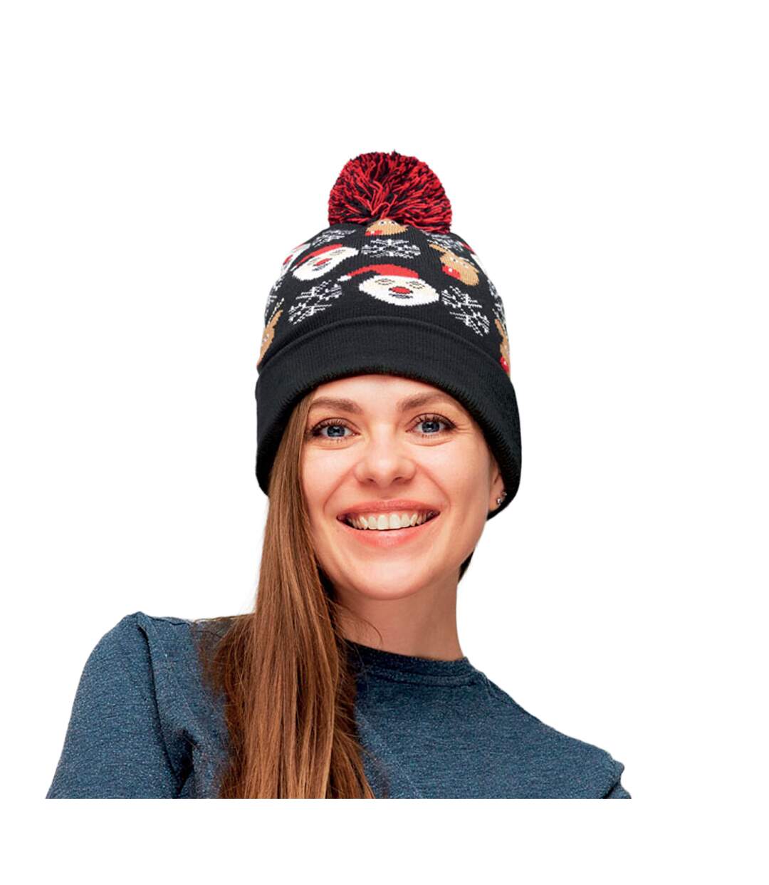 Shimas christmas knitted beanie black MidOcean-3