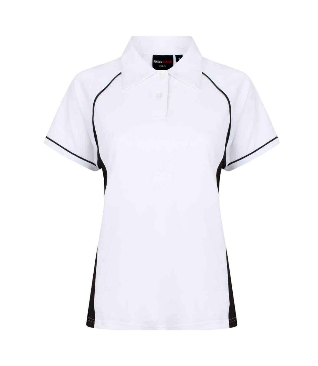 Polo femme blanc / noir Finden & Hales