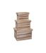 Lot de 3 Boîtes de Rangement Warm 38cm Naturel-1