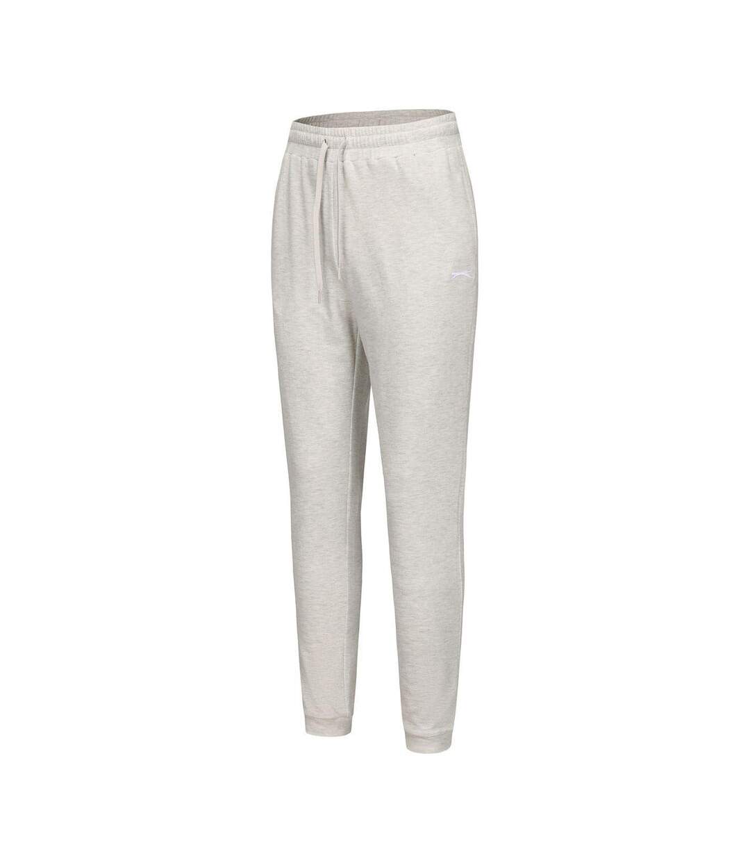Womens/ladies Interlock Jogging Bottoms Ice Marl Slazenger-3