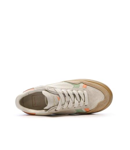 Baskets beige/rose femme pepe jeans travis