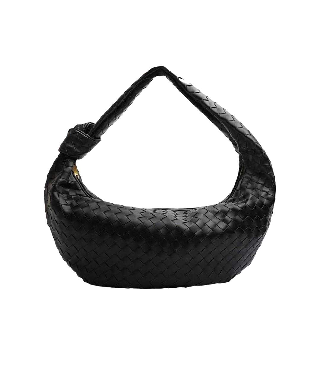 Womens/ladies Knotted Shoulder Bag One Size Black Where's That From-1