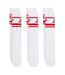 Chaussettes Sportswear Essential Adulte Blanc Rouge Nike-4