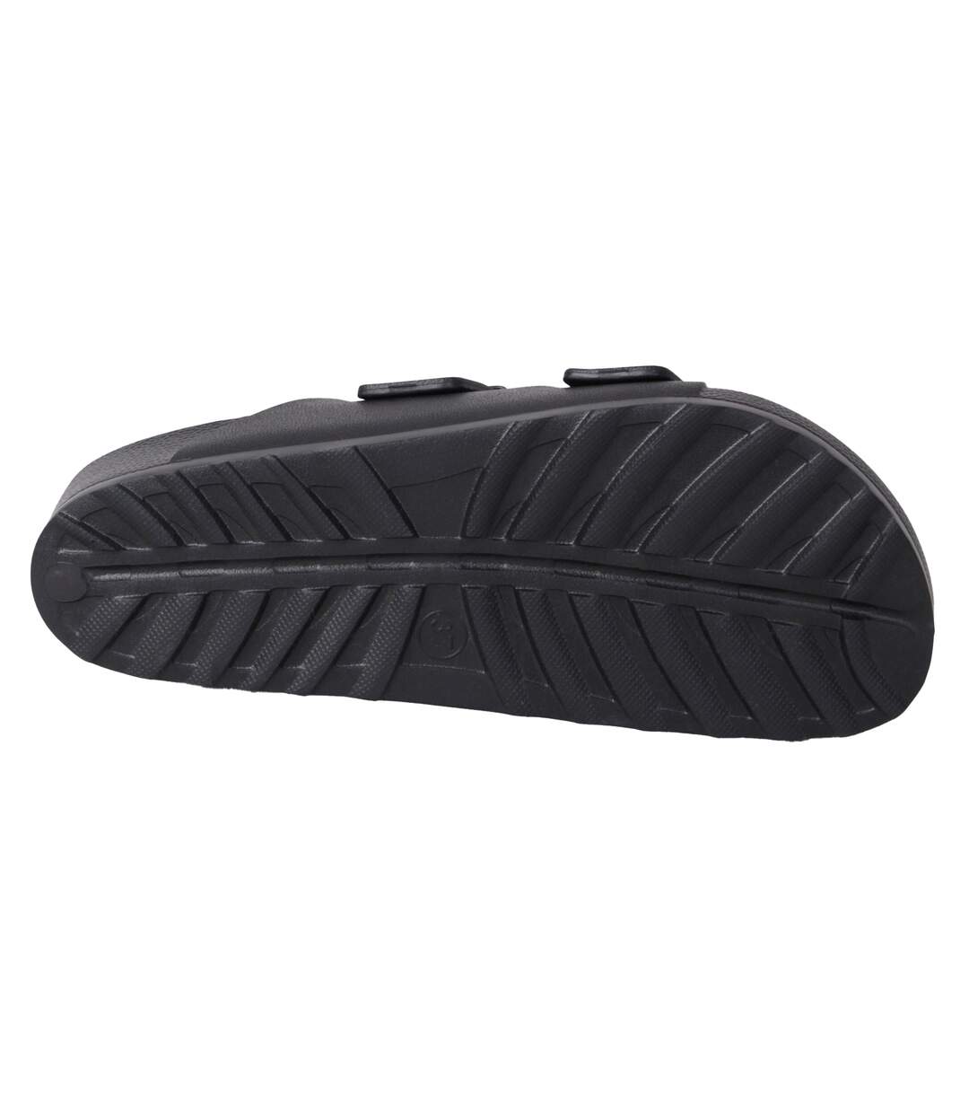 Womens/ladies shore sliders black Animal-3