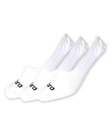 Pack 3 chaussettes invisibles blanc homme/femme umbro