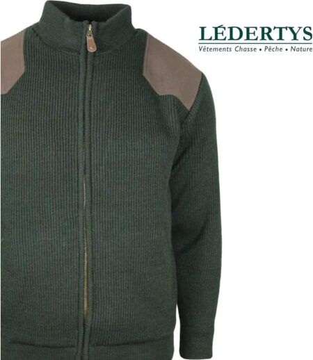 LEDERTYS EMPIEC — Veste zippée doublée polaire kaki : isolation thermique et renforts toile