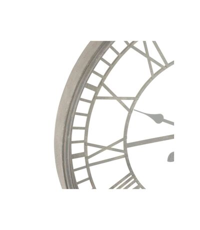 Paris Prix - Horloge Murale Design métal & Verre 67cm Gris