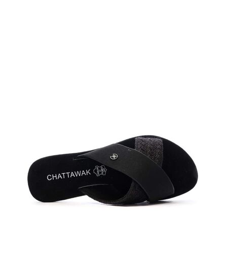 Sandales noir femme chattawak dacota