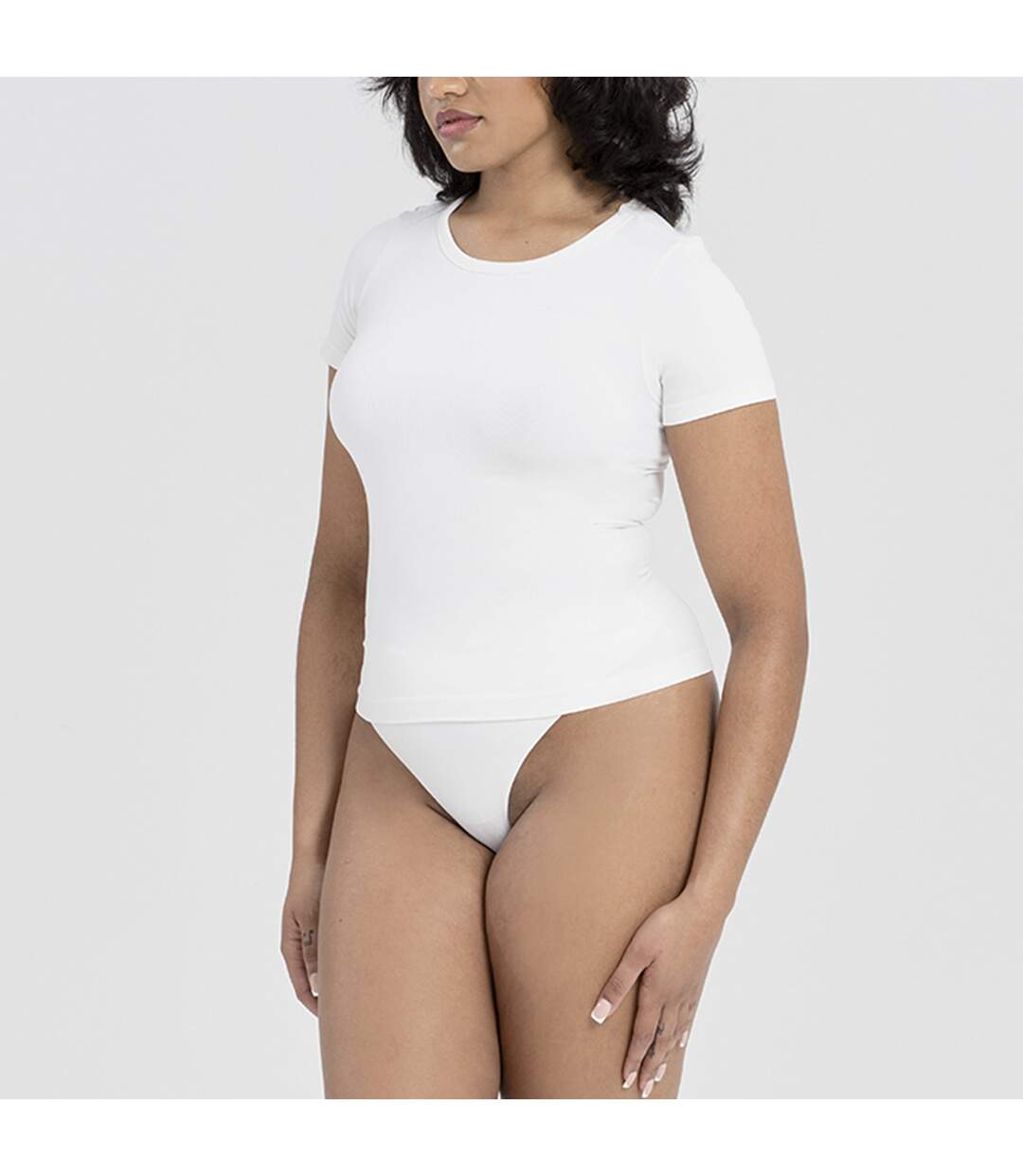 Ruey - T-shirt basique femme Essentials sculptant recyclé stretch quotidien-3
