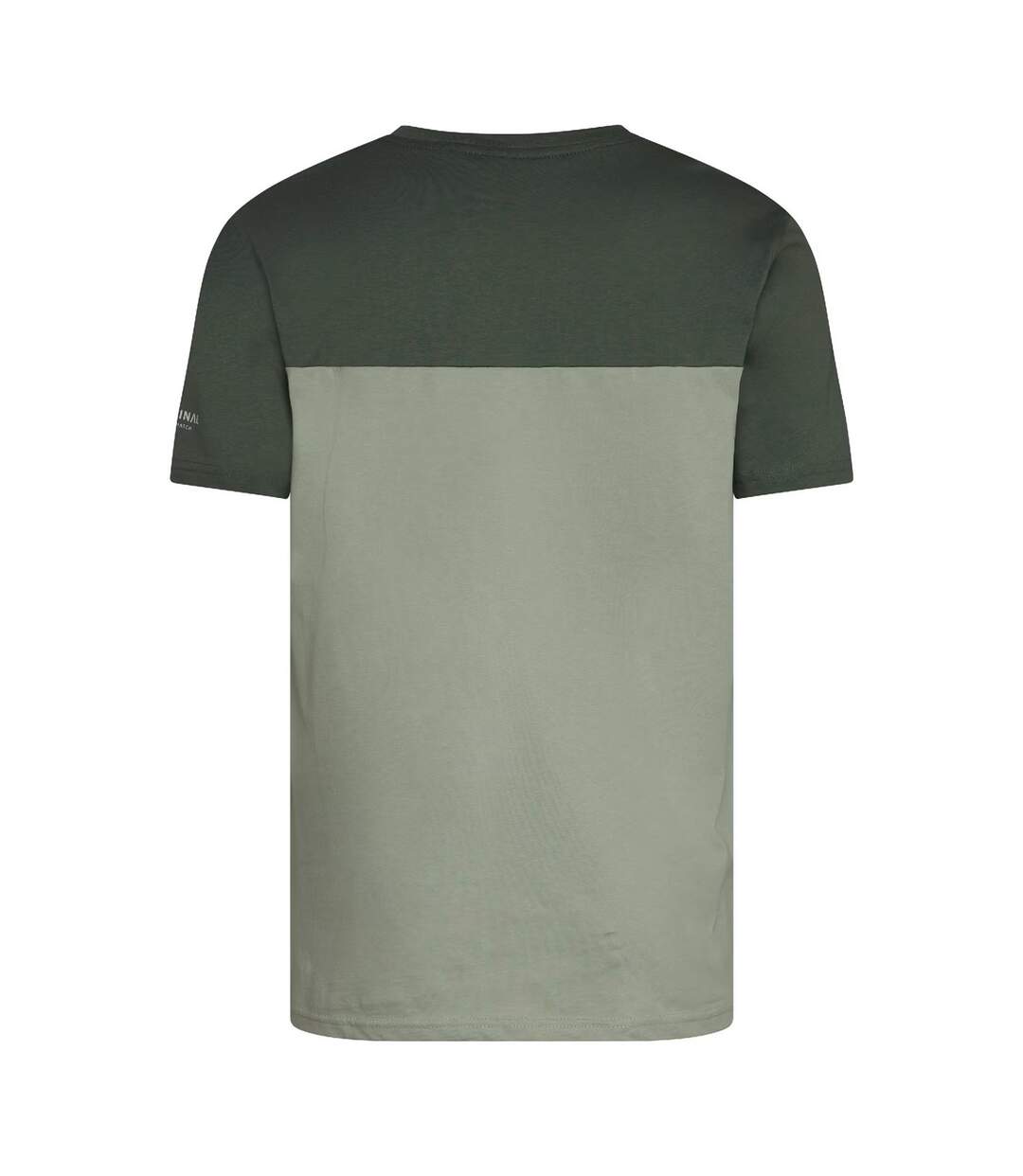 Mens Castlebay Short-sleeved T-shirt Light Olive Crosshatch-3