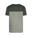 Mens Castlebay Short-sleeved T-shirt Light Olive Crosshatch-3